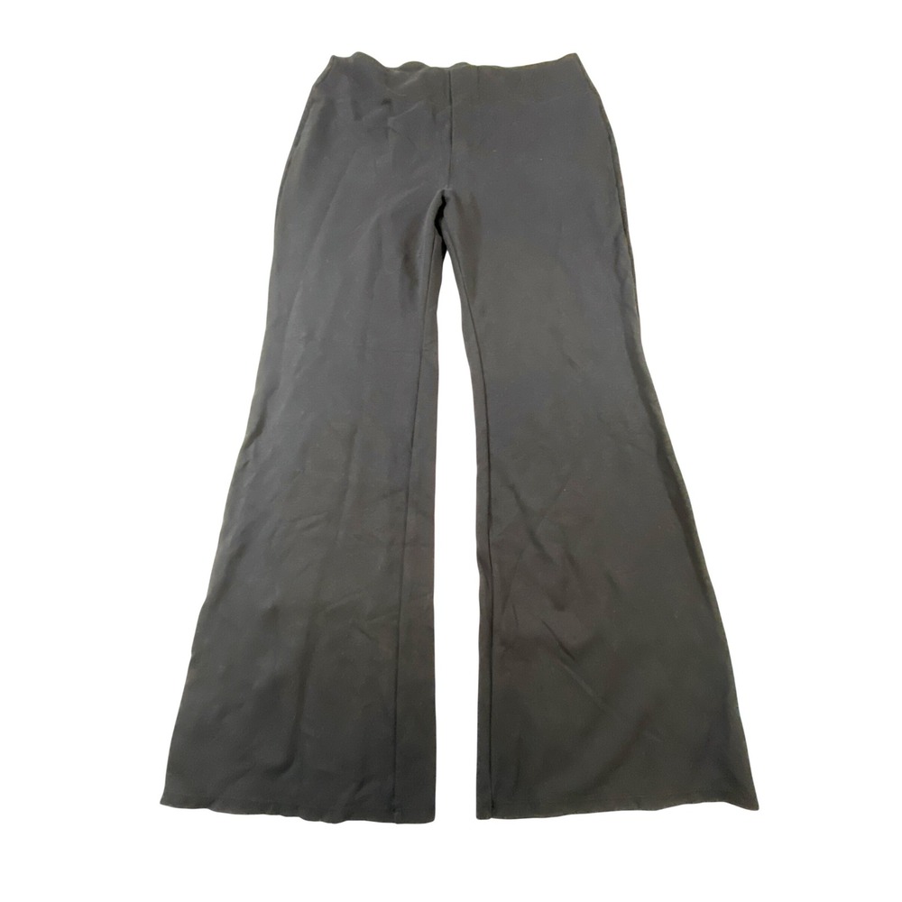 Halara Black High Waisted‎ Wide Leg Flare Pants Womens XL Petite Pull On Stretch